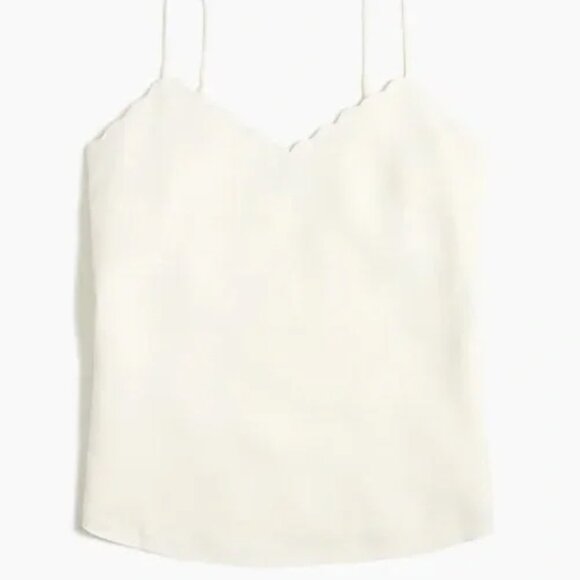 J Crew Factory Scalloped Top - Picture 1 of 3